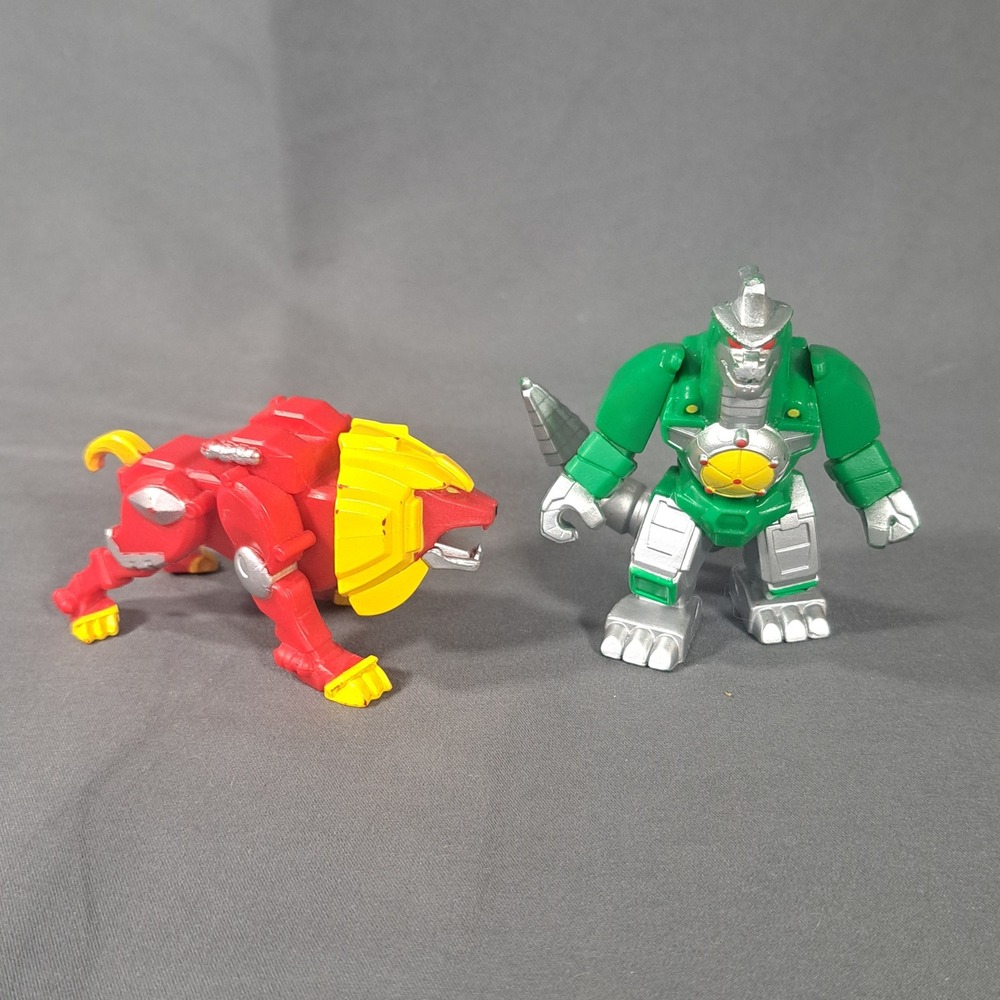 Playskool Heroes Power Rangers Green Dragonzord Red Lionzord Action Figure 3"